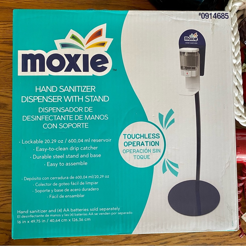 MOXIE 50" H Automatic Dispenser Sanitizer Hands Touchless with Floor Stand NEW